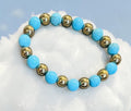 Turquoise & Pyrite Crystal Bracelet – Protection, Confidence & Wealth